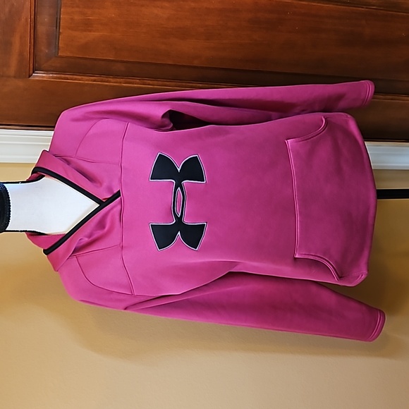 Under Armour Tops - UNDER ARMOUR HOODIE SWEATSHIRT PURPLE BLACK MEDIUM ATHLETIC UA